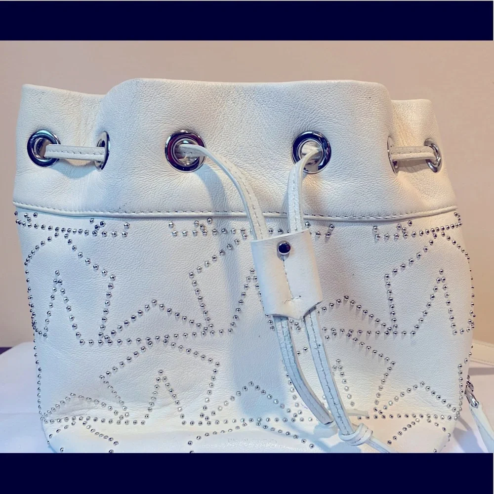 Jimmy Choo * CLOSET CLEANOUT* JC Sofia Studded Leather Tote with drawstring - Picture 3 of 8